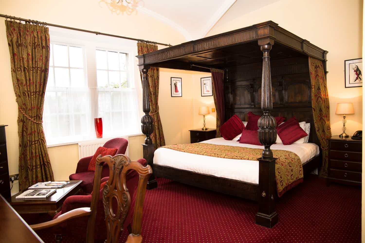 Four Poster room at The Bedford Hotel Tavistock