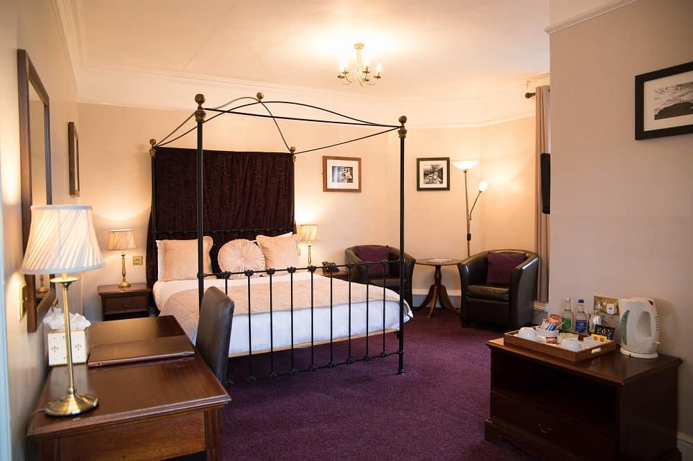 Hotel bedroom at The Bedford Hotel in Tavistock