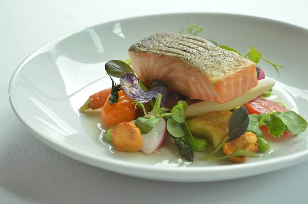 Salmon dish served at The Bedford Hotel